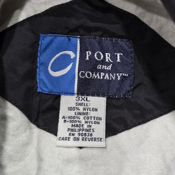 Port and Company Poker Stars Black Button Up Lined Windbreaker Jacket - Picture 4 of 8